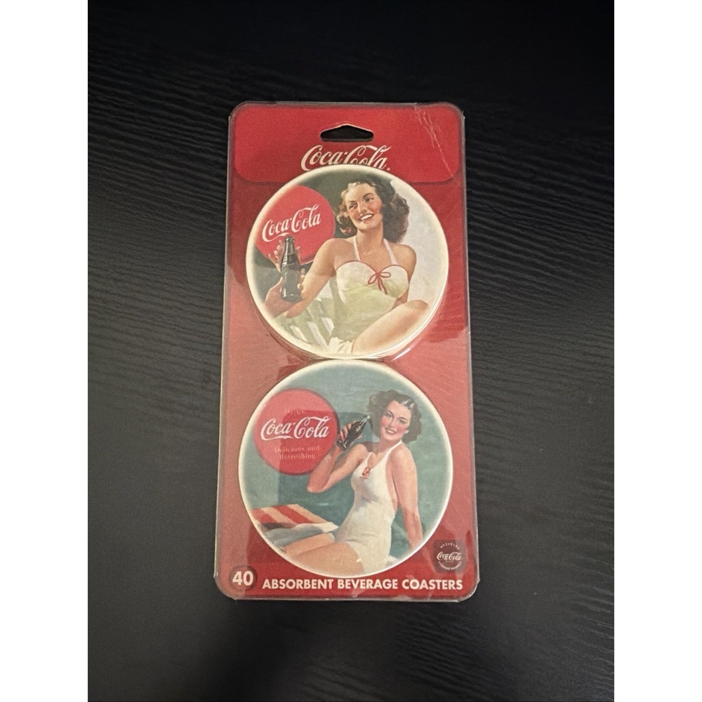 Coca-Cola Vintage Drink Soda Coasters Bathing Beauties Girls Pack Of 40 New